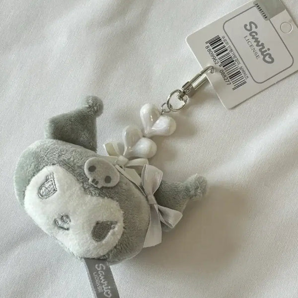 [BUNJANG] Sanrio Kuromi Silver Beaded Doll Keyring / 택0,새상품) 산리오 쿠로미 실버 비즈 인형 키링