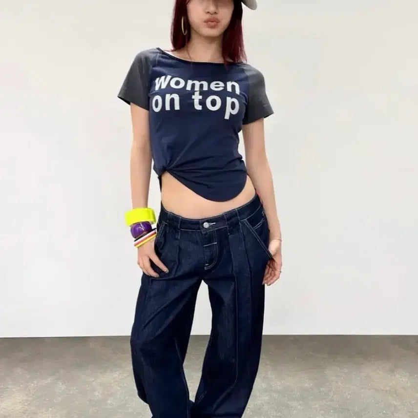 [BUNJANG] Peachy Den Navy Top / peachy den 네이비 톱