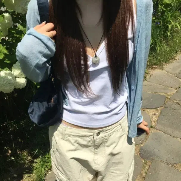 [BUNJANG] Our Cabinet Calm Slim Cardigan Sky Blue / 품절)아워캐비넷 캄 슬림 가디건 스카이블루
