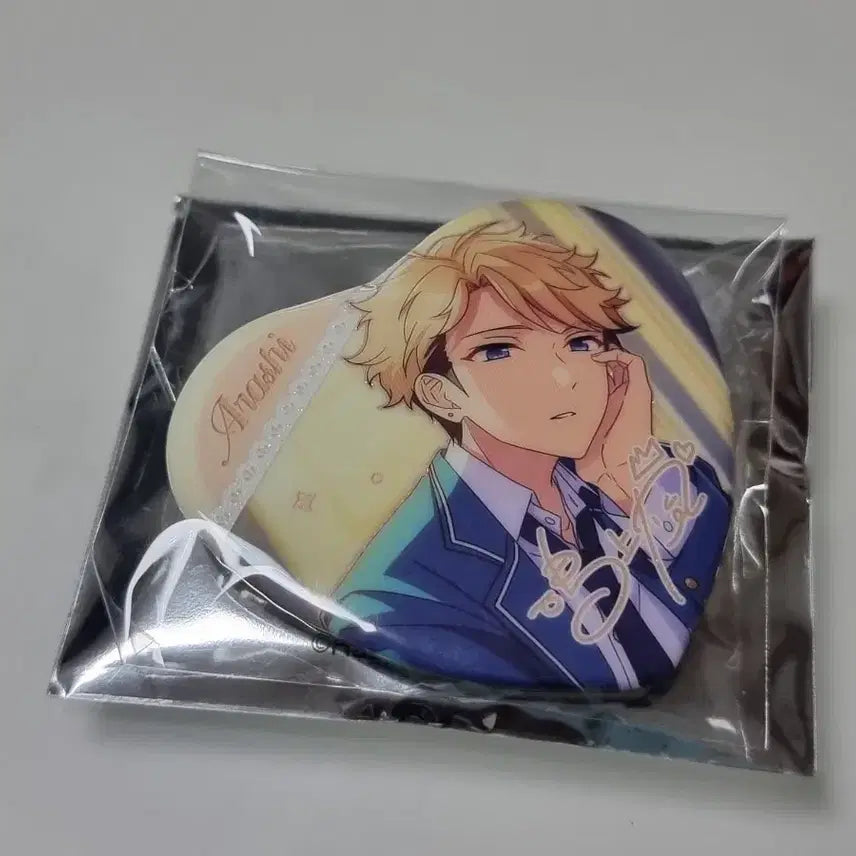 [BUNJANG] Ensemble Stars Narukami Arashi Valentine's Day Heart Can Badge / 앙스타 나루카미 아라시 발렌타인 데이 하트 캔뱃지