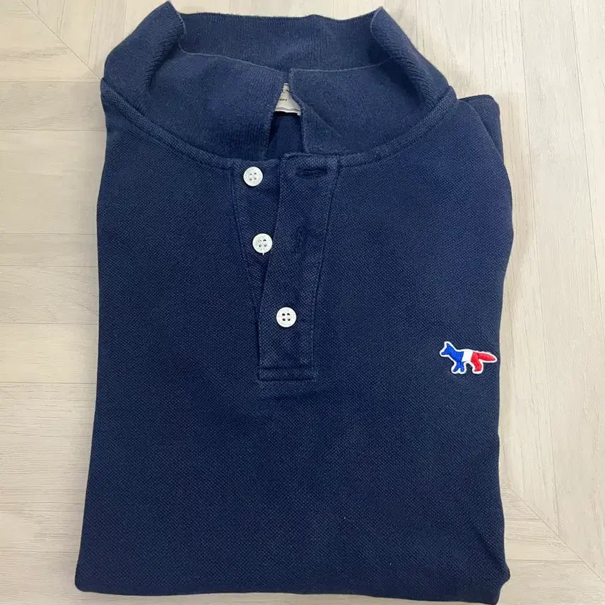 [BUNJANG] Maison Kitsuné Navy Cotton Polo Shirt Size M / 메종키츠네 카라티 팝니다
