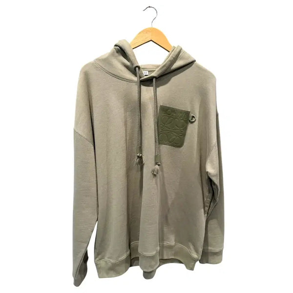 [BUNJANG] Loewe Monogram Pocket Hoodie Khaki XXL / XXL / 로에베 모노그램 포켓 카키 후드티