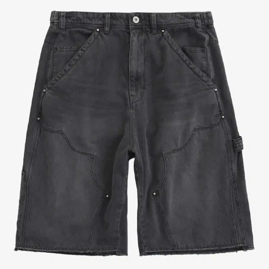 [BUNJANG] Polerouter 1011 Double Knee 1/2 Pants Shorts Grey Size 2 / [2] 폴리테루 1011 더블니 1/2 팬츠 반바지 그레이