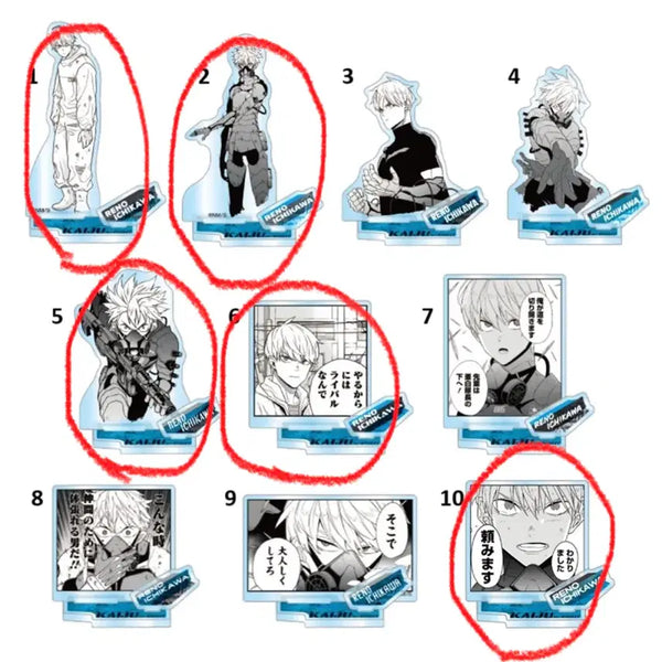 [BUNJANG] Kaiju No. 8 Acrylic Figure Collection HEROES Reno Bundle Set / 괴수8호 아크릴 피규어 컬렉션 HEROES 히어로즈 레노 일괄