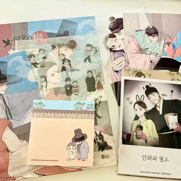 [BUNJANG] Spring Flower Art Book Bundle Set / 월오연화 아트북. 달력 등등