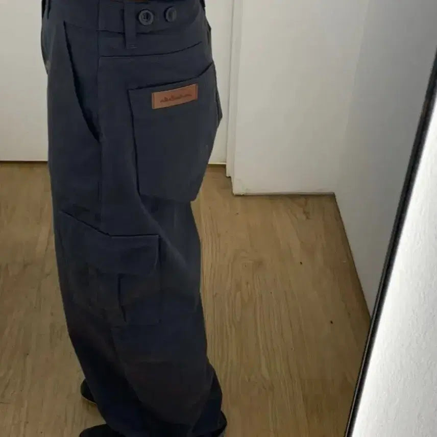 [BUNJANG] Somewhere Better Jeep Wide Cargo Pants - Charcoal / 썸웨어버터 Jeep 와이드 카고 팬츠 -charcoal