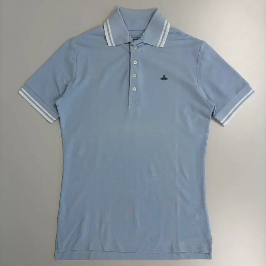 [BUNJANG] Vivienne Westwood Men's Classic Orb Logo Pique Polo Shirt / [정품] 비비안웨스트우드 남성용 클래식 오브 로고 팁트 폴로 셔츠