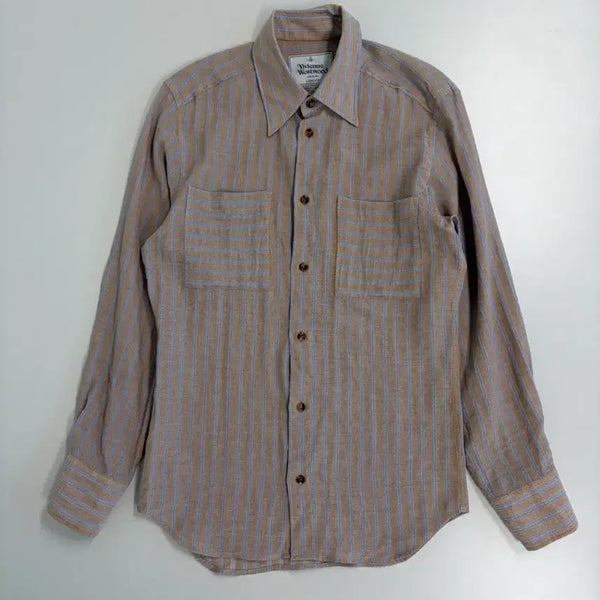 [BUNJANG] Vivienne Westwood Men's Striped Shirt / [정품] 비비안웨스트우드  맨 남성용 스트라이프 피나 셔츠