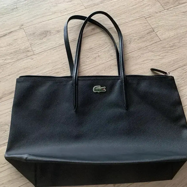 [BUNJANG] Lacoste Tote Shopper Shoulder Bag Black / 라코스테 토트백 쇼퍼숄더백