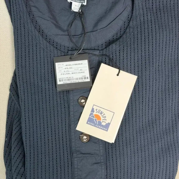 [BUNJANG] Nigel Cabourn x Sunspel Henry Neck T-shirt Navy XL / [xl]나이젤카본 x 선스펠 헨리넥티셔츠.새상품