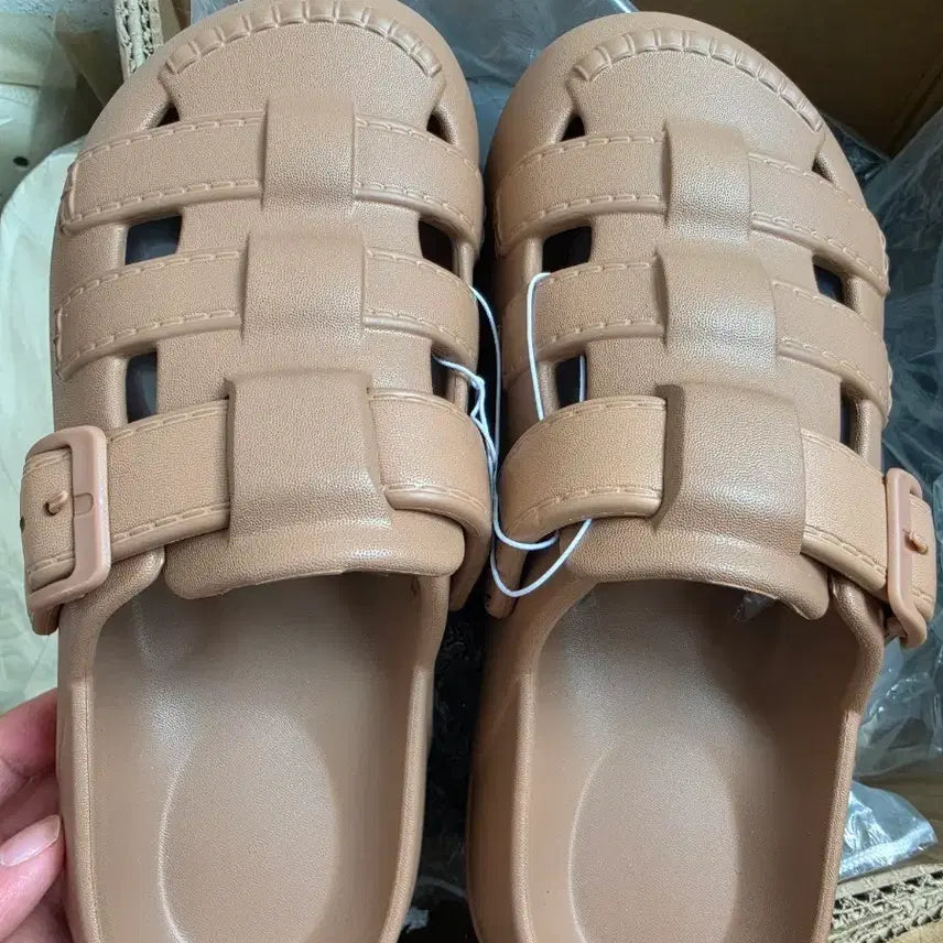 [BUNJANG] EVA Casual Mule Sandals - Brown / EVA 캐주얼 뮬 샌들 브라운  37-38