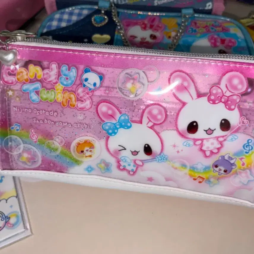 [BUNJANG] Heisei Memory Candy Twins Pen Pouch / 헤이세이 메모리 캔디 트윈스 펜 파우치 펜 케이스 핑크