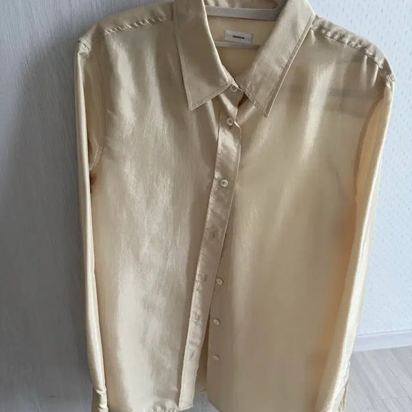 [BUNJANG] Monoha Silky Shirt Yellow / 모노하 monoha 실키 셔츠 옐로우
