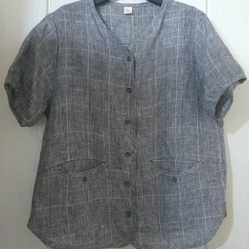 [BUNJANG] 100% Linen Check Pattern Jacket / 오슈린넨100%자켓