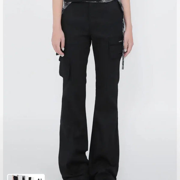 [BUNJANG] Miseki Seoul Line Pocket Cargo Pants Black Size 1 / 미세키서울 Line pocket cargo pants 블랙 1 사이즈