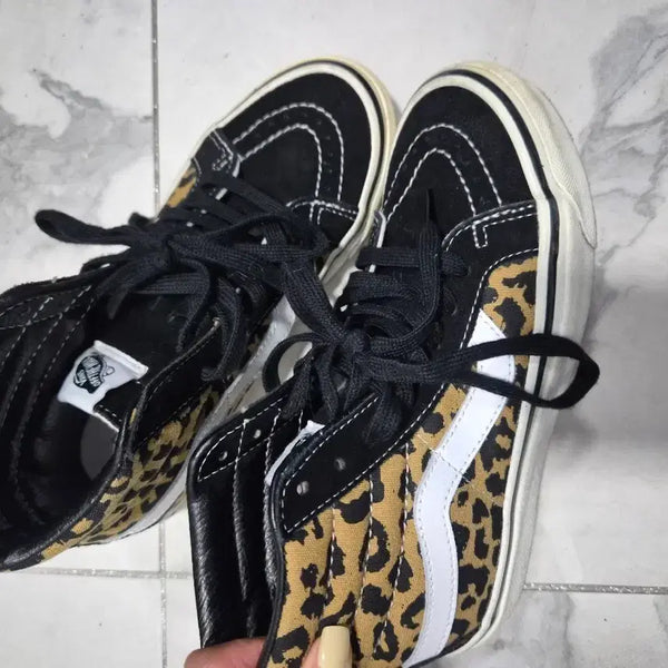 [BUNJANG] Vans High Leopard Sneakers Size 220 / 반스 하이 레오파드 220