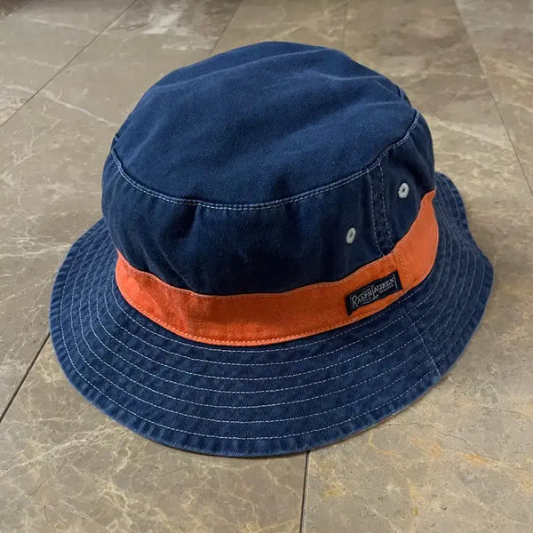 [BUNJANG] Polo Ralph Lauren Colorblock Bucket Hat / 폴로 랄프로렌 버킷햇 네이비 오렌지 배색