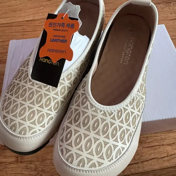 [BUNJANG] Women's Beige Flat Shoes 235mm / [마지막가격내림]여성 슈즈 미사용 새상품 플랫슈즈 베이지 235mm