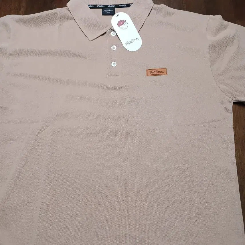 [BUNJANG] Malbon Golf Short Sleeve Polo Shirt Beige / 말본 골프 반팔 카라티 베이지