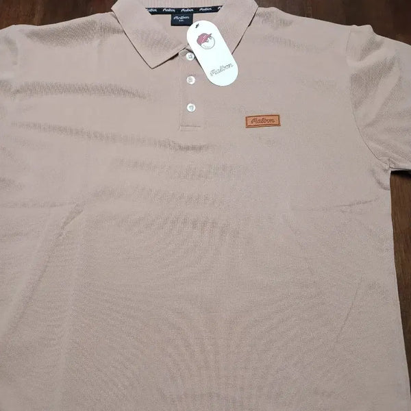 [BUNJANG] Malbon Golf Short Sleeve Polo Shirt Beige / 말본 골프 반팔 카라티 베이지