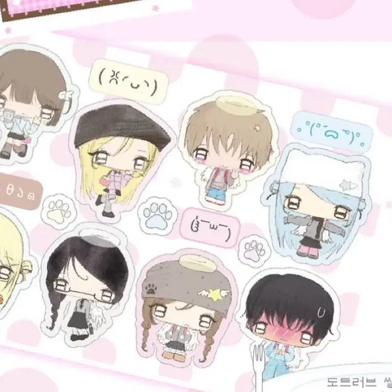 [BUNJANG] Happy Nyangday Dot Loveker Seal Sticker Set / 해피냥데이 / 도트 러브커 씰스티커 다꾸 모조지띵 다이어리