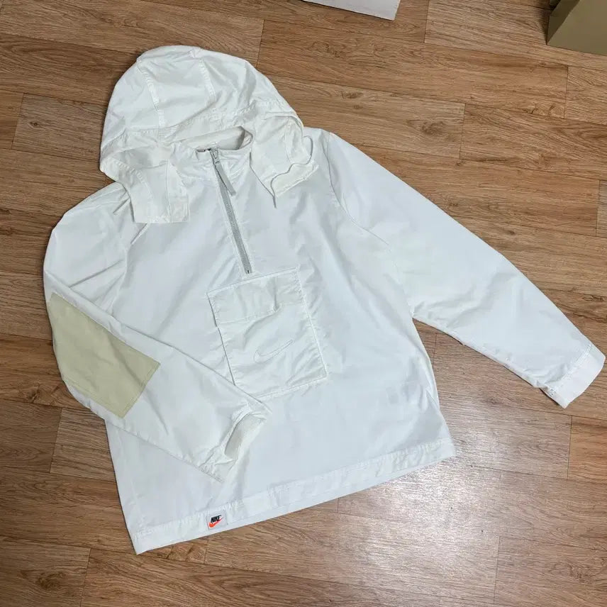[BUNJANG] Nike Hooded Anorak Jacket White Size L / 나이키 후드 아노락 화이트 L사이즈