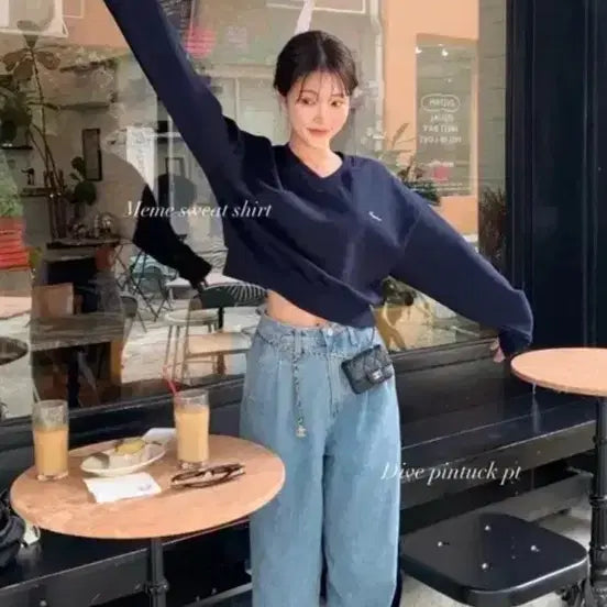 [BUNJANG] Lazy Ship Dive Pin Tucks Denim Pants / (새상품) 레이지샵 다이브 핀턱 데님