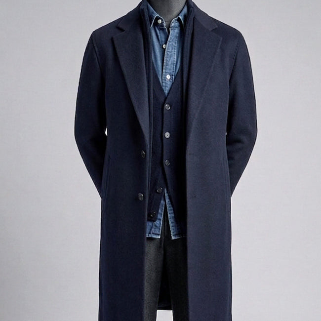[BUNJANG] Vanhart di Albazar Italian Handmade Cashmere Blend Single Coat / 반하트/이태리 핸드메이드 캐시미어 48% 패널 라이너 싱글 코트/105