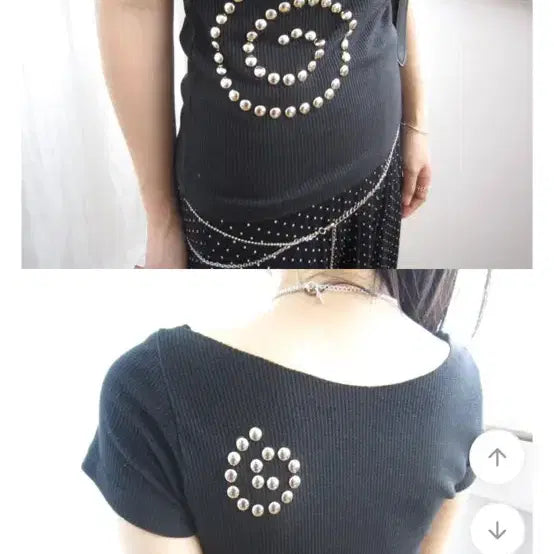 [BUNJANG] Double-Sided Bangle T-Shirt Black / 양면 뱅글티 블랙