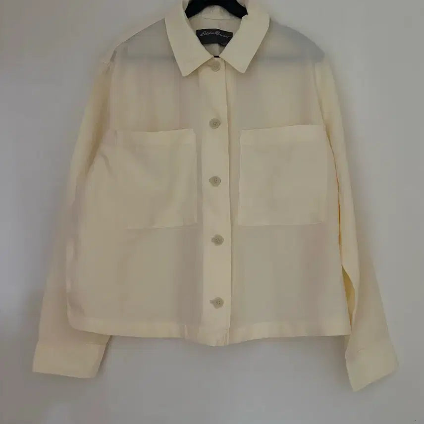 [BUNJANG] Soft Light Yellow Crinkled Shirt Jacket / (새상품) 연노랑 부드러운 바스락 셔츠 자켓
