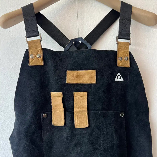 [BUNJANG] Kamelo Premium Black Suede Camping Apron / 카멜로 kamelo 블랙 프리미엄 스웨이드 앞치마 캠핑앞치마