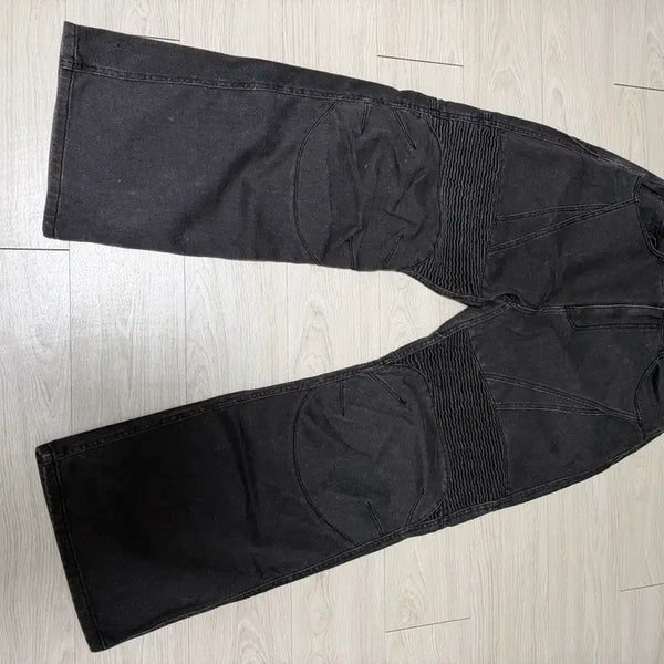 [BUNJANG] MNGU Racing Dirty Washing Denim Pants Grey / Mngu 레이싱 더티워싱 데님팬츠 그레이 m
