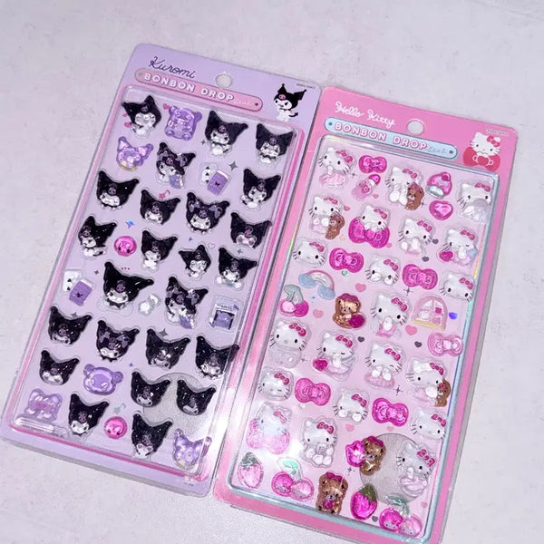 [BUNJANG] Sanrio Bonbon Drop Sticker [Hello Kitty, Kuromi] / 산리오 봉봉드롭 스티커 [키티, 쿠로미]
