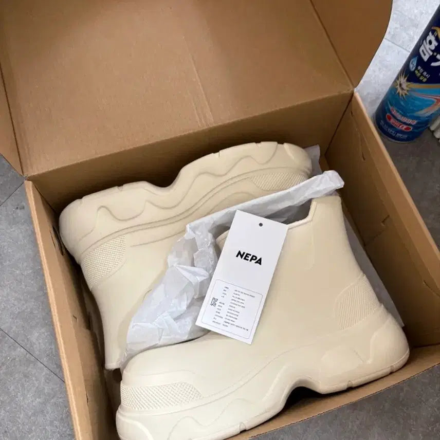 [BUNJANG] Nepa Beige Short Rain Boots / 네파 숏 레인부츠 베이지
