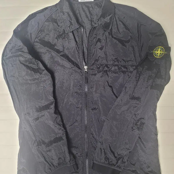 [BUNJANG] Stone Island 22SS Nylon Metal Overshirt Black Large / 스톤아일랜드 22ss 나일론 메탈 오버셔츠, 블랙, 한글택, 라지