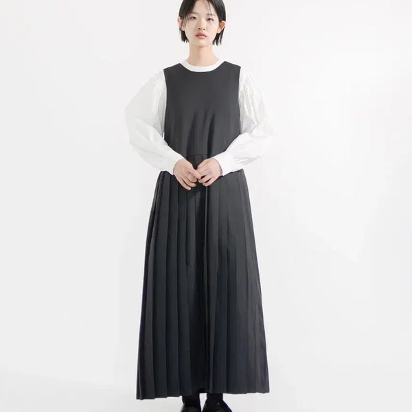 [BUNJANG] Eunoia Classic Pleated Dress / 유노이아 클래식 플리츠 드레스