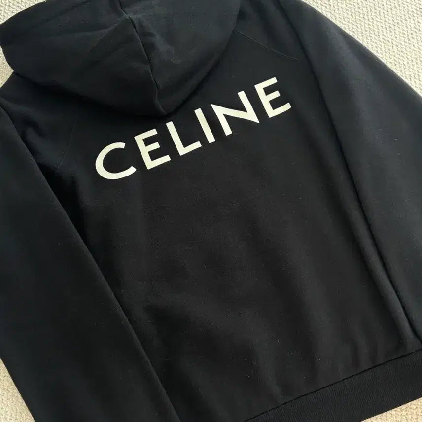 [BUNJANG] Celine Back Logo Women's Hoodie Black S / [새상품급] 셀린느 백로고 여성 후드티 블랙 S사이즈