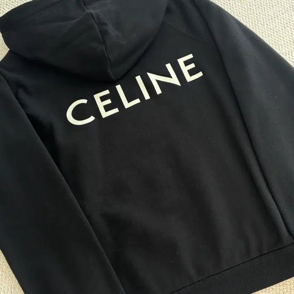 [BUNJANG] Celine Back Logo Women's Hoodie Black S / [새상품급] 셀린느 백로고 여성 후드티 블랙 S사이즈