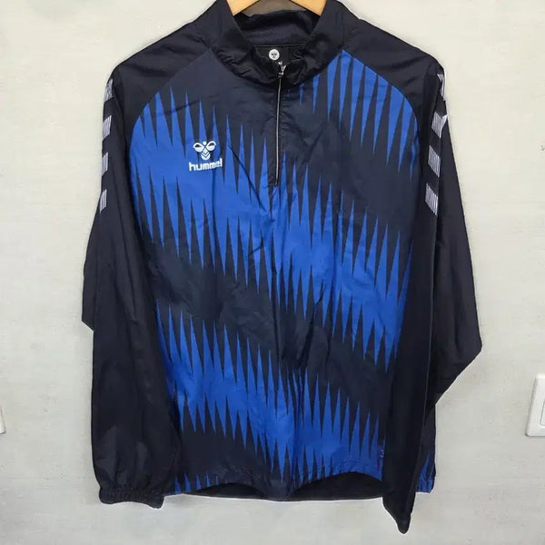 [BUNJANG] Hummel Half-Zip Soccer Windbreaker Sweat Jacket XXXL / 험멜 반집업 축구 바람막이 땀복 자켓 xxxl
