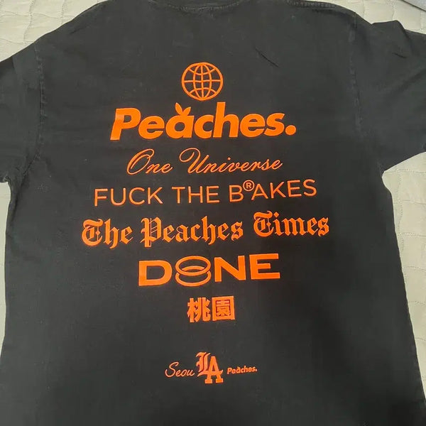 [BUNJANG] Peaches Short Sleeve T-Shirt Black / Peaches 반팔 티셔츠 블랙