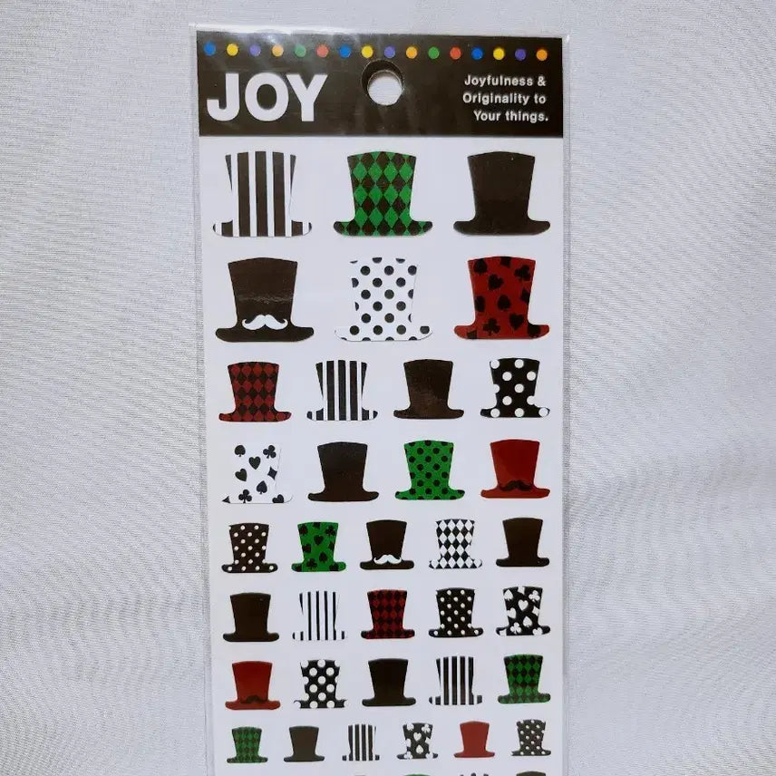[BUNJANG] Vintage Patterned Hat Stickers / [고전문구] 패턴 모자 스티커