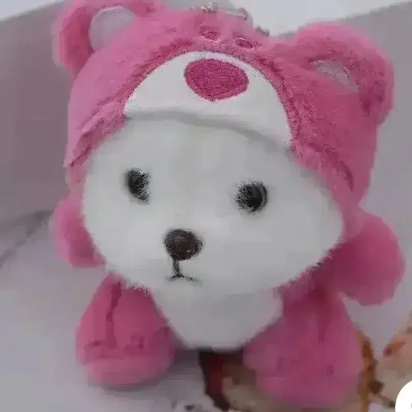 [BUNJANG] Pink Teddy Bear Plush Keyring for Bags / 핑크색 곰돌이 인형 키링 가방고리