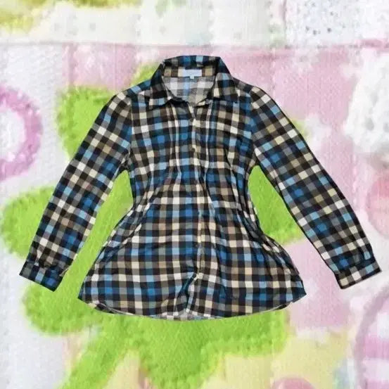 [BUNJANG] Seoria Vintage Mori Girl Check Shirt Blouse / 세오리아 일본 빈티지 모리걸 체크 셔츠 블라우스