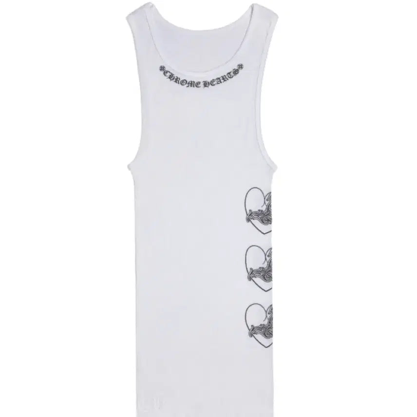 [BUNJANG] Chrome Hearts Love You Butta Tank White M / 크롬하츠 러브 유 립 탱크 화이트