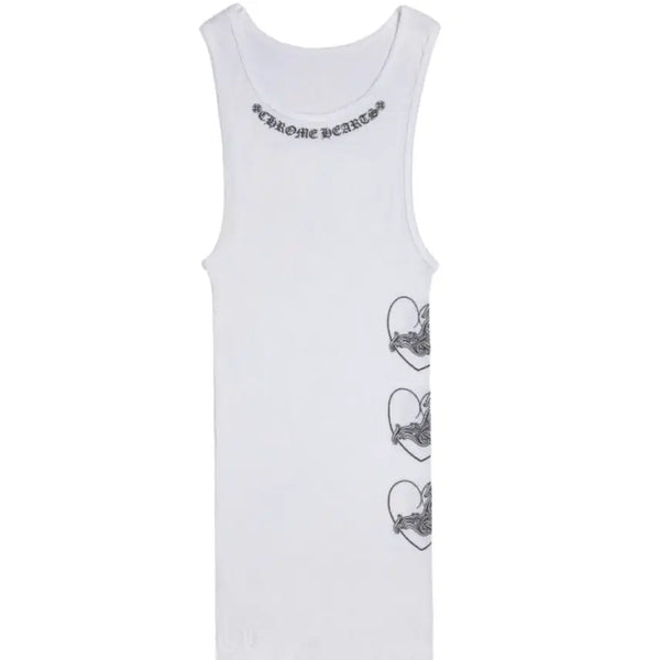 [BUNJANG] Chrome Hearts Love You Butta Tank White M / 크롬하츠 러브 유 립 탱크 화이트