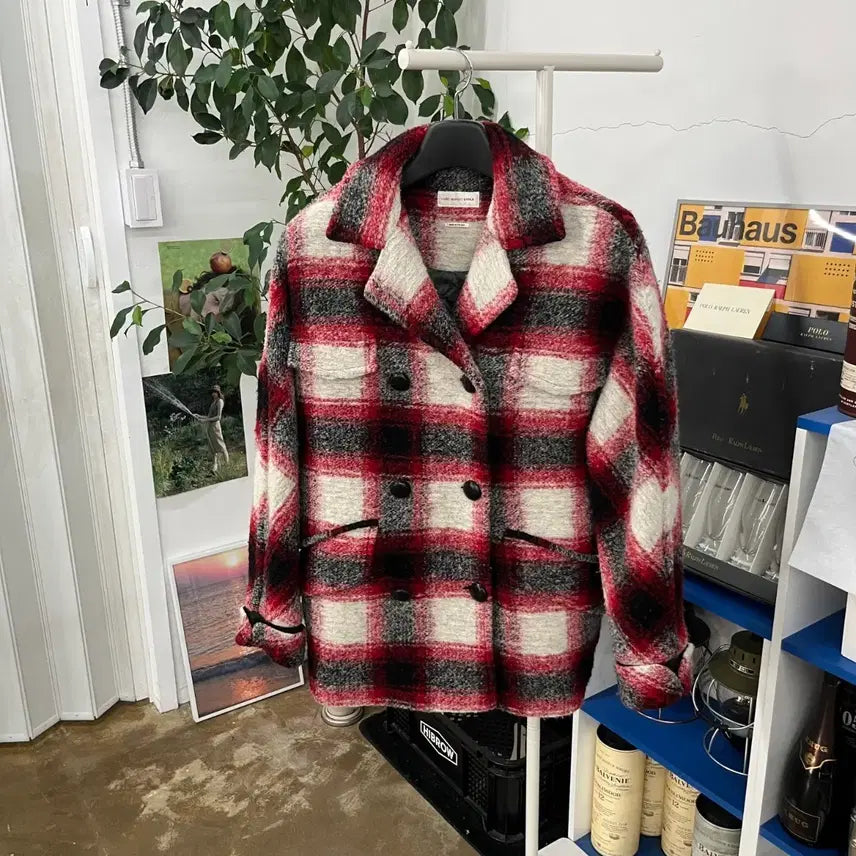 [BUNJANG] Isabel Marant Wool Checkered Coat Size 38 / 이자벨마랑 울 체크코트 38