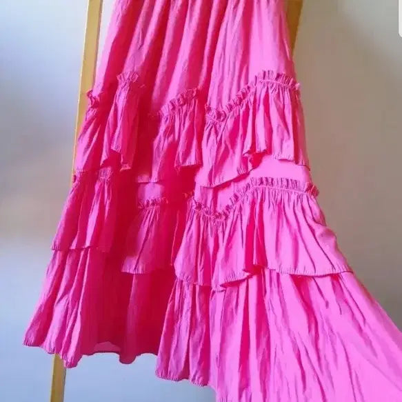 [BUNJANG] Banding Frill Tiered Long Skirt / 밴딩 프릴 티어드  롱스커트
