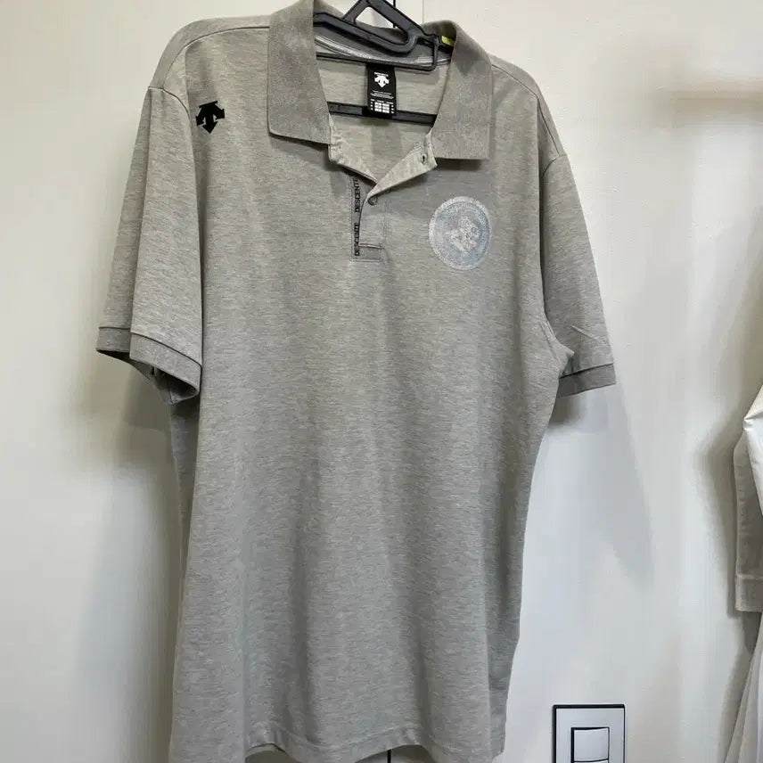 [BUNJANG] Korea Gas Corporation DESCENTE Short-Sleeve Collar T-Shirt (Men's 105) / 한국가스공사 태권도 카라티