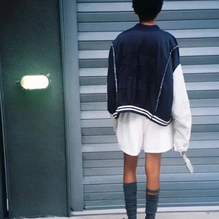 [BUNJANG] Stand Alone Leather Varsity Jacket Size 1 Oversized Fit / 스탠드얼론 레더 스타디움 자켓 1사이즈 오버핏