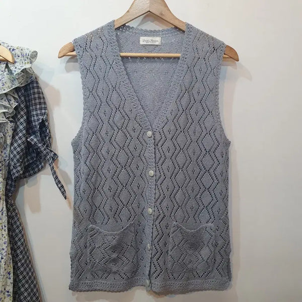 [BUNJANG] Mute Sky Pulsar Knit Vest / 뮤트 스카이 펄사 모리 니트 조끼